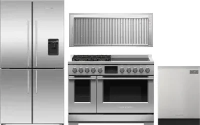 4 Piece Package Includes Refrigerator, Range, Hood And Dishwasher